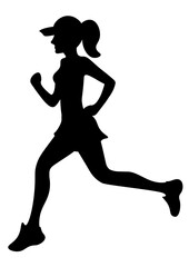 Fototapeta na wymiar Sportswoman, running girl, fitness, marathon.