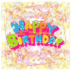 Greeting card for birthday. Festive background. Vector graphics for holiday design.