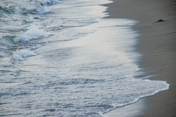 waves on the spring beach