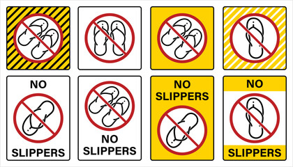 No Slipper Sign M_2209001