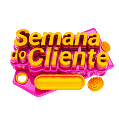 3d customer week stamp for composition