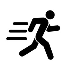 Running man, athletics, marathon, summer sport, run icon isolated on white background.Man fast run icon. Running man icon best flat icon. Escape sign.