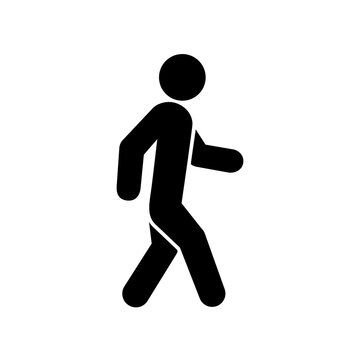 Walk icon.Walking slowly icon in trendy flat style. Man Walking, Activity, Sport symbol design, logo, app, UI.Walking man vector icon.