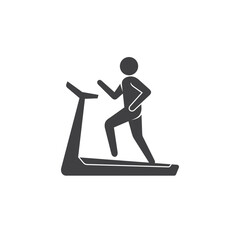 illustration of treadmill, sport, vector art.