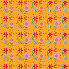 Naklejka na ściany i meble seamless pattern with flowers