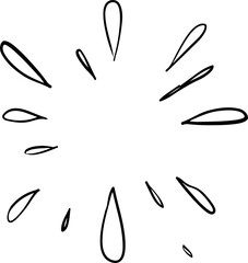 Obraz premium Explosion doodles. Doodle smoke trail
