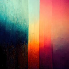 Linear, rectangular Technicolor gradient objects vertically aligned background design