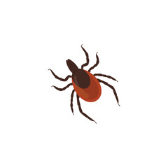 Tick encephalitis parasite insect icon or symbol vector illustration isolated.