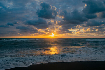 cloudy sunset over the sea