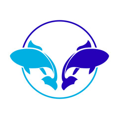 fish icon ilustration vector