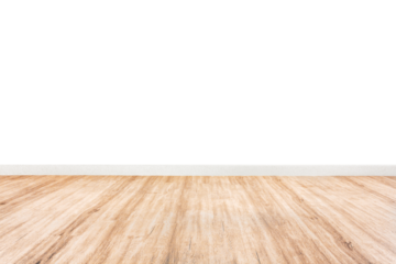 Wood floor with transparent wall background room