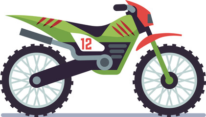 Fototapeta premium Sport motorcycle icon. Cartoon motorbike side view