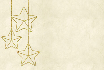 Fototapeta premium Vintage paper background with gold stars