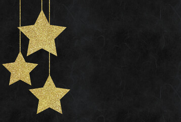 black  background with gold stars