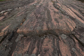 Basalt slab with traces of a protoglacier.