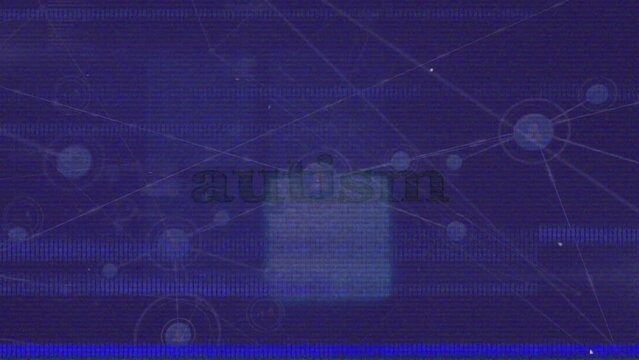 Animation of networks of connections with icons over binary coding
