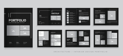 Architecture portfolio and interior professional portfolio design template - obrazy, fototapety, plakaty