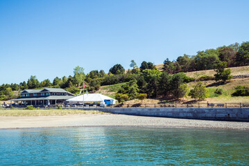 Spectacle Island, a tourist attraction in the Boston Harbor.