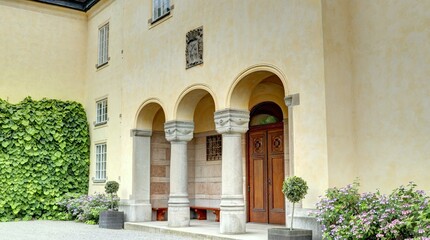 Fototapeta na wymiar ile de Djurgarden, Rosendals house et le Frisens park à Stockholm en Suède