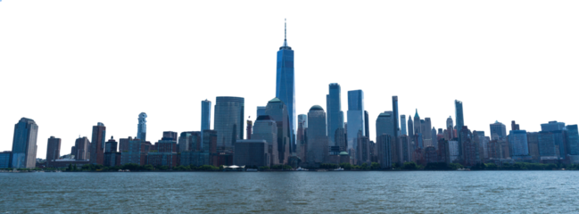 Panorama of Manhattan skyline from Hudson River