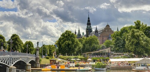 ile de Djurgarden et les quais de la ville de Stockholm en Suède  © Lotharingia