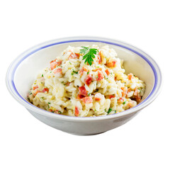 Blumenau Sausage Risotto on a bowl isolated