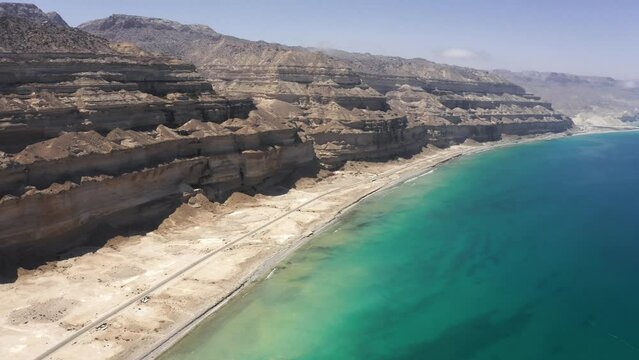 Aerial, Coastline At Hasik, East Coast, Oman