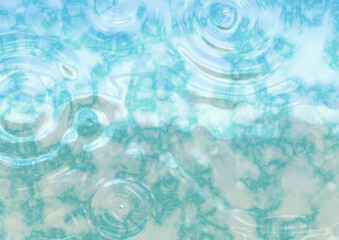 Swimming pool water background with caustic ripple and sunlight glare effect. Aquatic surface with waves backdrop.
