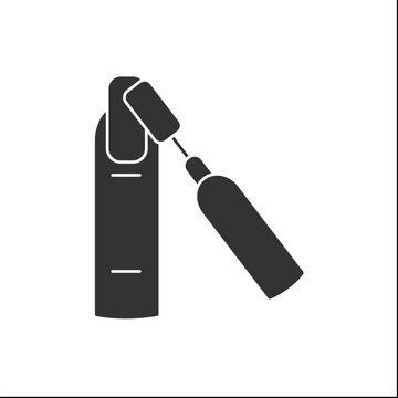recommend clip art: Nail sander glyph icon.Instrument modeling, shortening, defining shape and length of nails. Polishing nail plates.Manicure and pedicure concept.Filled flat sign.Isolated silhouette vector illustration