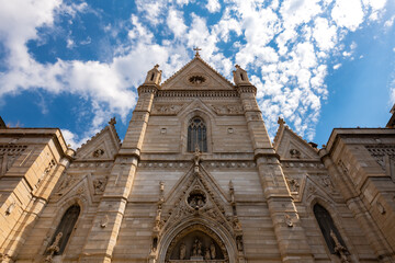 Catholic Cathedral in Naples Italy “Cattedrale di Santa Maria Assunta“ with impressive...