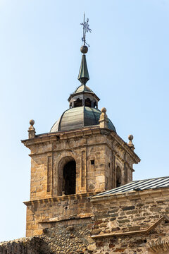 Church tower of the Monastery of Saint Mary of Carracedo, El Bierzo, Spain
