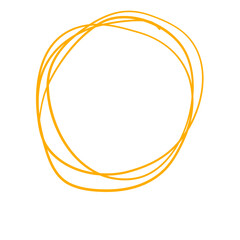 Abstract circle line scribble frame