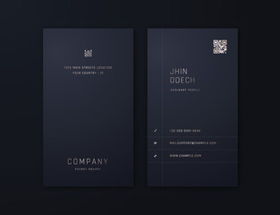 Luxury Vertical Business Card Template	