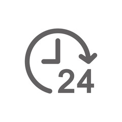 24 hour service icon. Perfect for online shopping website or user interface applications. vector sign and symbol