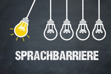 Fototapeta premium Sprachbarriere 
