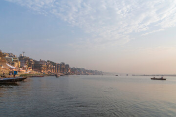 Fototapeta premium sight of Varanasi city and Ganges river