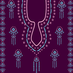 Neckline from geometric shapes for shirts, bags, books.