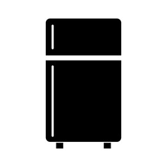 Refrigerator silhouette icon. Freezer. Refrigerator. Home refrigerator. Vector.