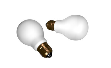 3D rendering of   light bulb