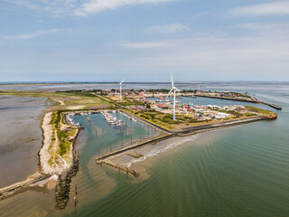 Borkum Hafen Luftaufnahme