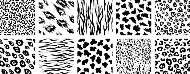 Monochrome animal prints