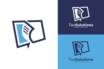 Paper document logo vector. logo element for the template, accounting logo, financial and marketing business, and service icon