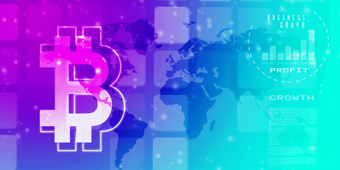 2d rendering bitcoin sign currency