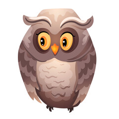 Cute Owl in cartoon style