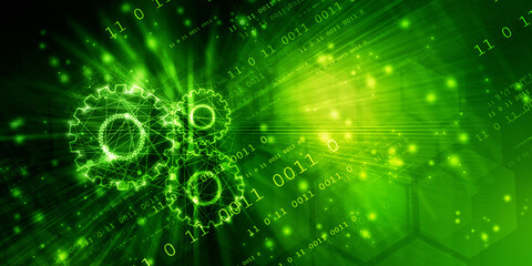 2d illustration gear Network