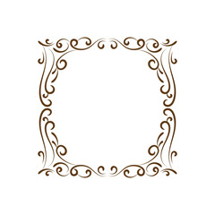 Vintage and classic ornament frame isolated on white background