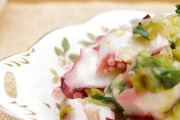 タコのマリネ、生ハム入り