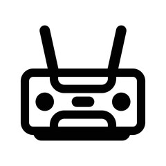 drone remote icon, outline style, editable vector