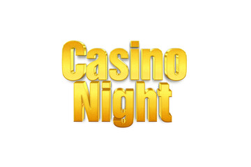 Gold Graphic Style with top word for casino online. 