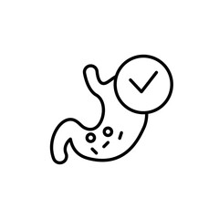 Stomach line icon. Simple element illustration. Stomach concept outline symbol design.